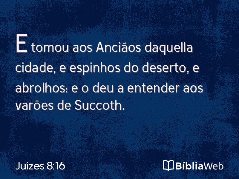 Juízes 8:16 em imagem para compartilhar