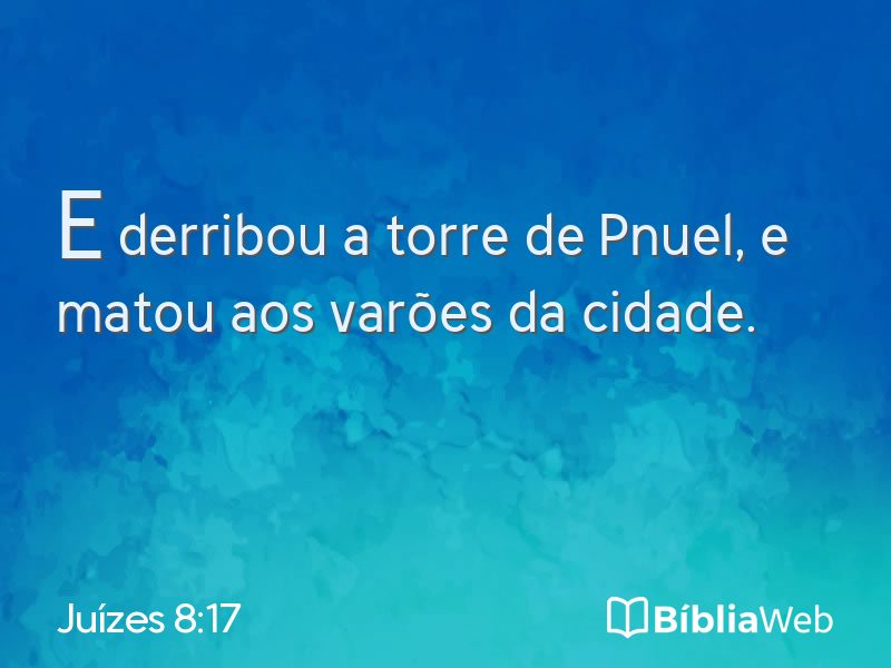 Juízes 8:17 em imagem para compartilhar