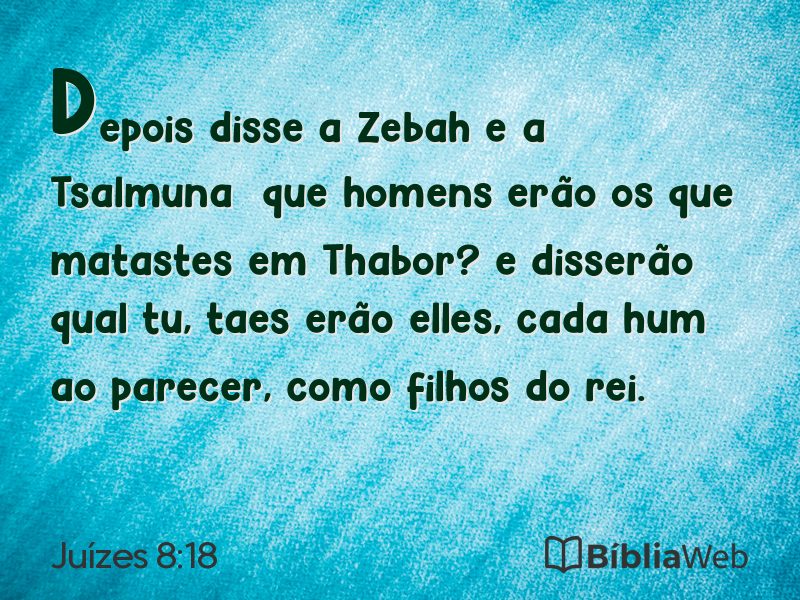 Juízes 8:18 em imagem para compartilhar