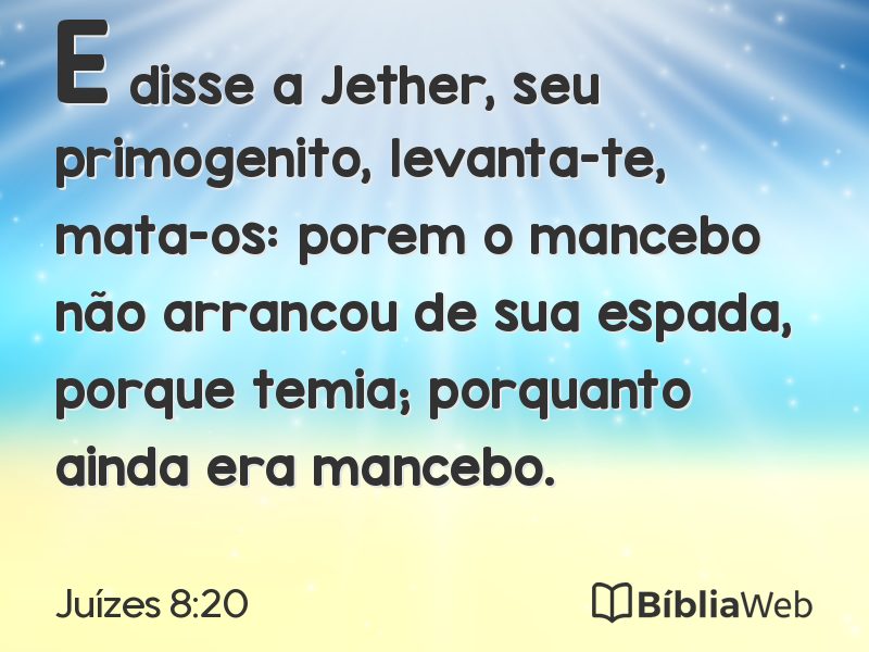 Juízes 8:20 em imagem para compartilhar