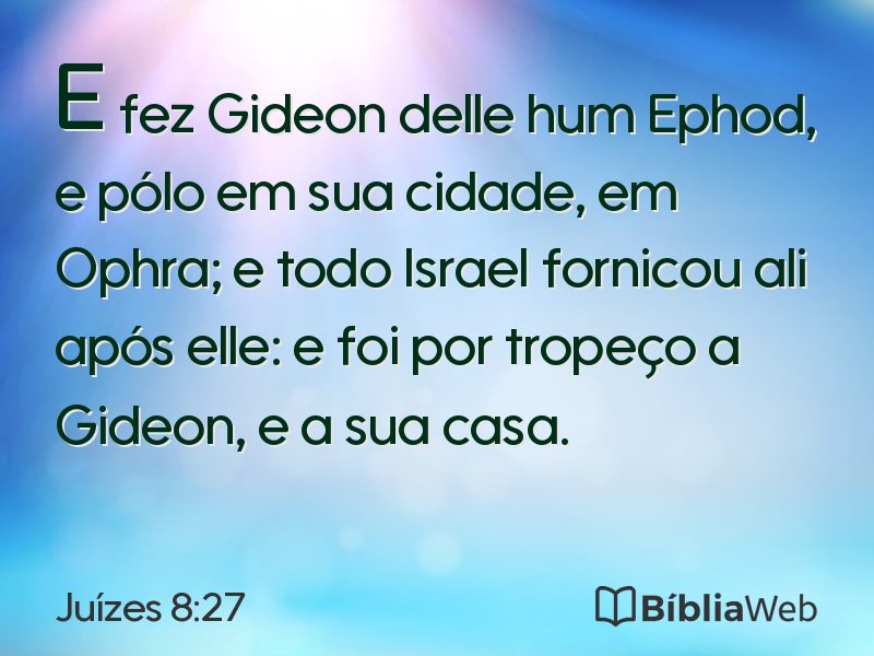 Juízes 8:27 em imagem para compartilhar