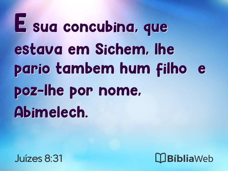 Juízes 8:31 em imagem para compartilhar