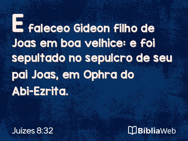 Juízes 8:32 em imagem para compartilhar