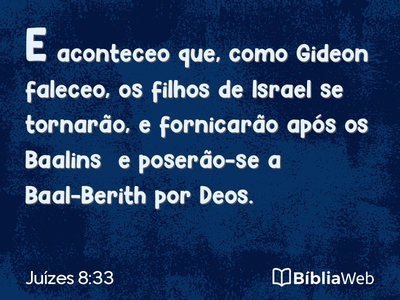 Juízes 8:33 em imagem para compartilhar