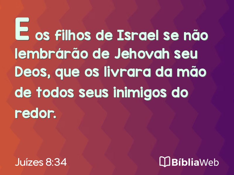 Juízes 8:34 em imagem para compartilhar