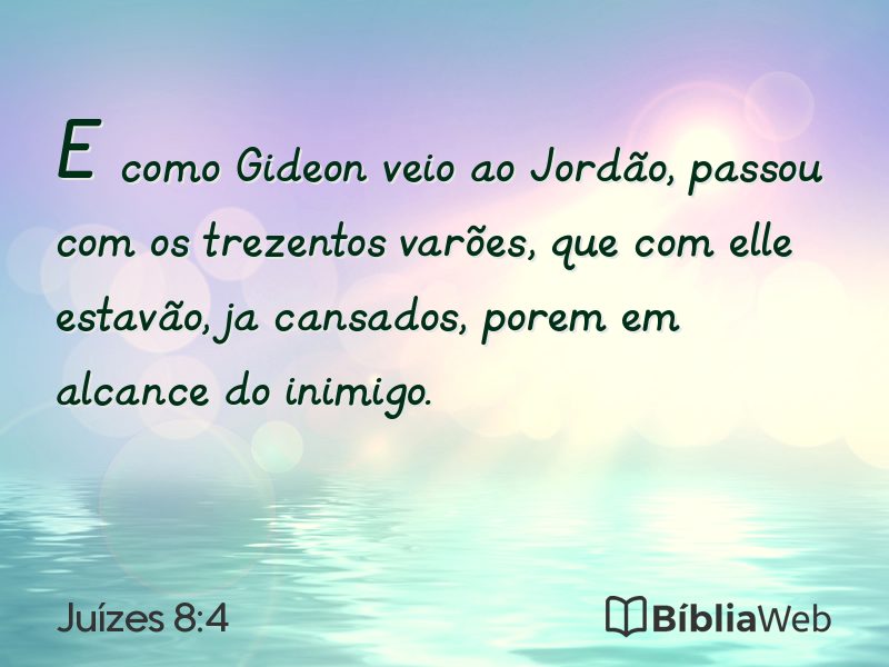 Juízes 8:4 em imagem para compartilhar