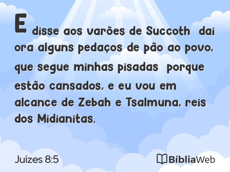 Juízes 8:5 em imagem para compartilhar