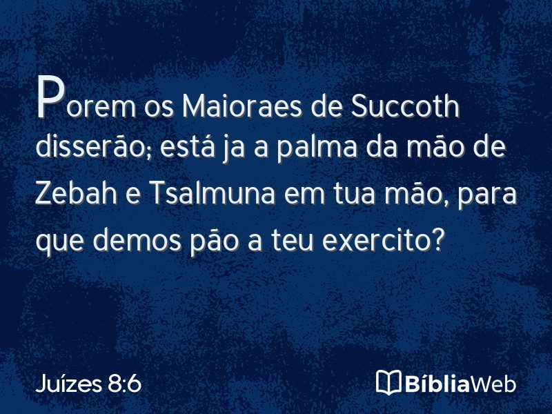 Juízes 8:6 em imagem para compartilhar
