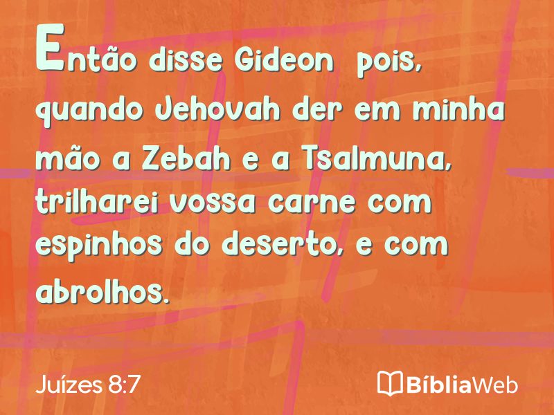 Juízes 8:7 em imagem para compartilhar
