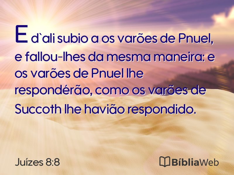 Juízes 8:8 em imagem para compartilhar
