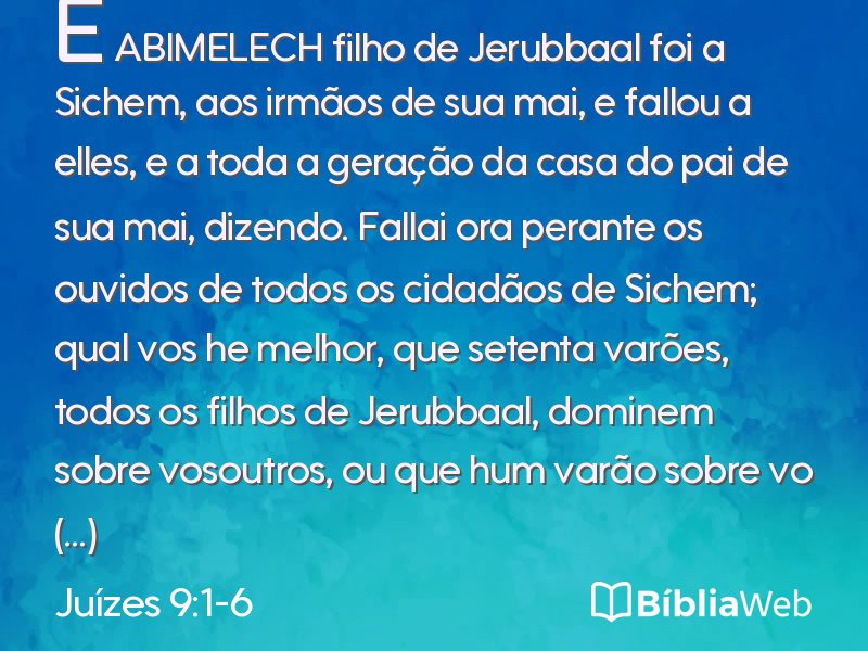 Juízes 9:1-6 em imagem para compartilhar