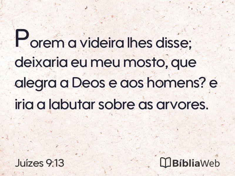 Juízes 9:13 em imagem para compartilhar