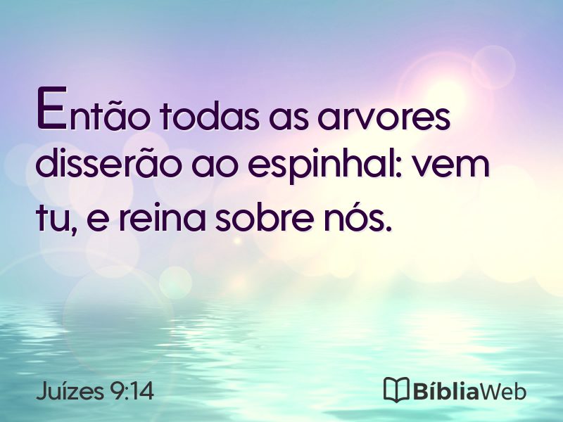Juízes 9:14 em imagem para compartilhar