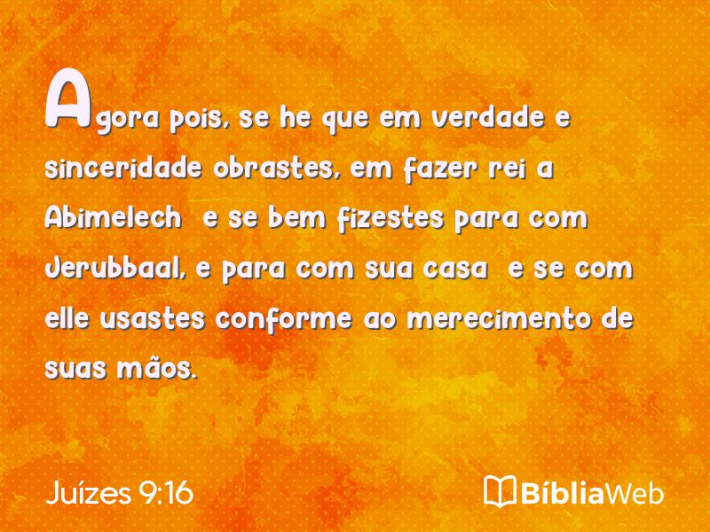 Juízes 9:16 em imagem para compartilhar