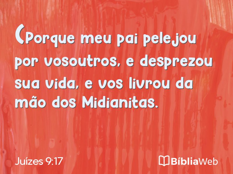 Juízes 9:17 em imagem para compartilhar
