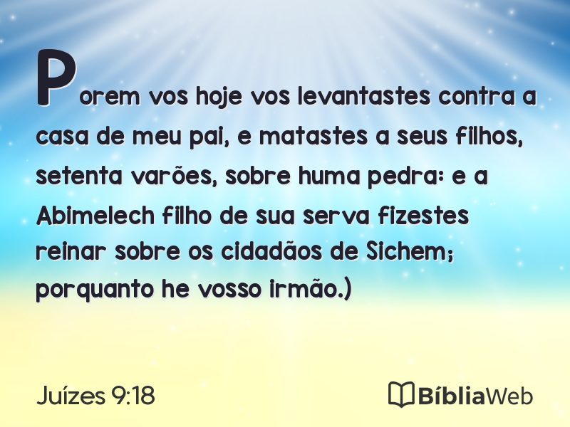 Juízes 9:18 em imagem para compartilhar