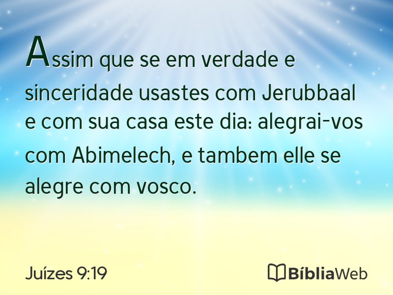 Juízes 9:19 em imagem para compartilhar