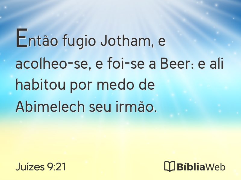 Juízes 9:21 em imagem para compartilhar