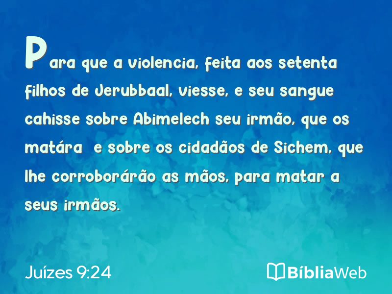 Juízes 9:24 em imagem para compartilhar