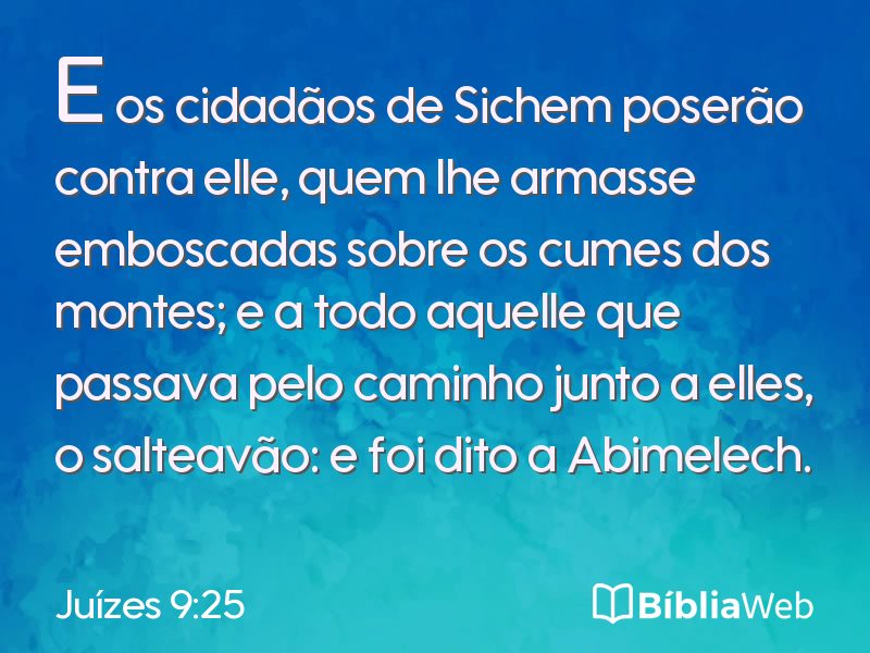 Juízes 9:25 em imagem para compartilhar