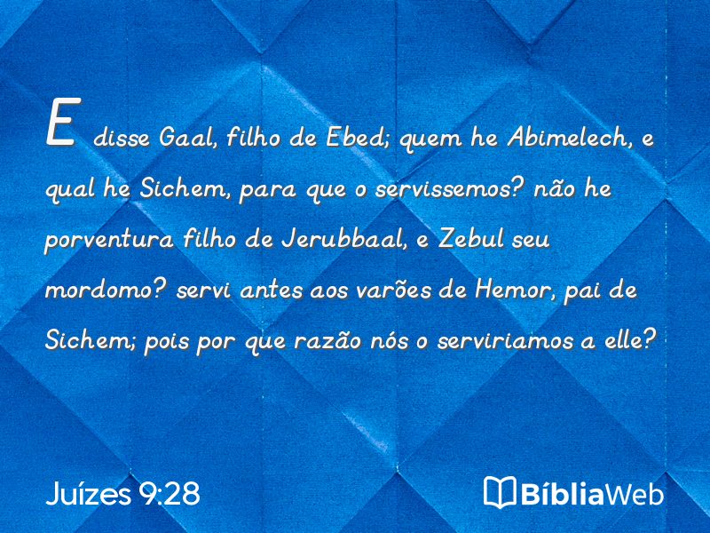 Juízes 9:28 em imagem para compartilhar