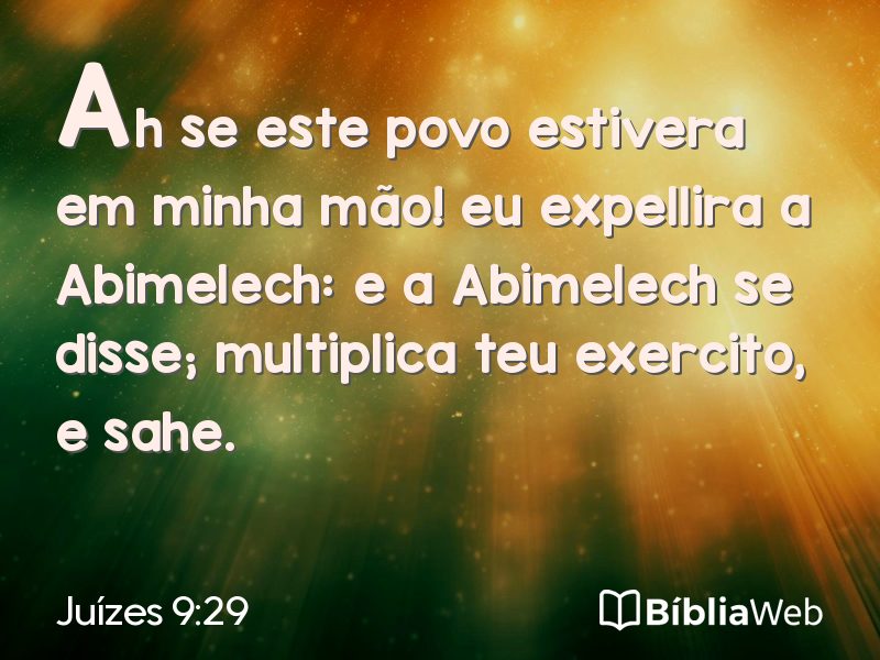 Juízes 9:29 em imagem para compartilhar