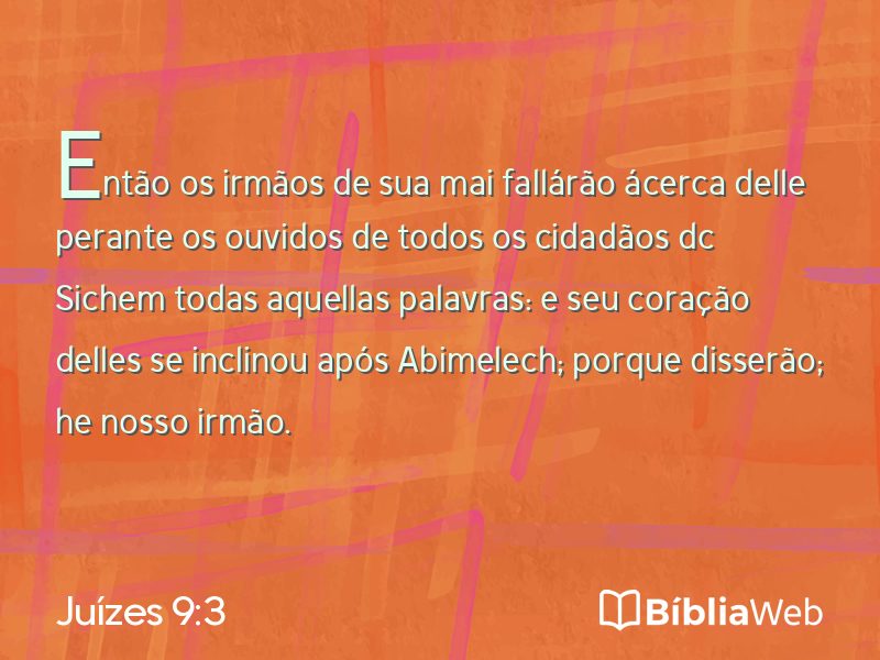 Juízes 9:3 em imagem para compartilhar