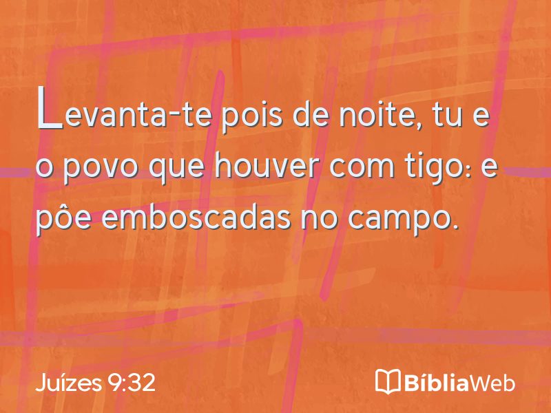Juízes 9:32 em imagem para compartilhar