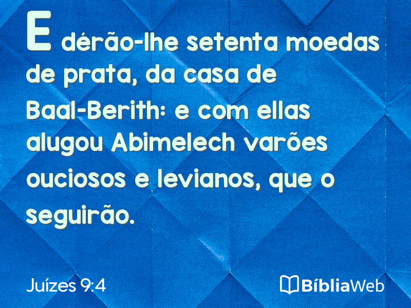 Juízes 9:4 em imagem para compartilhar