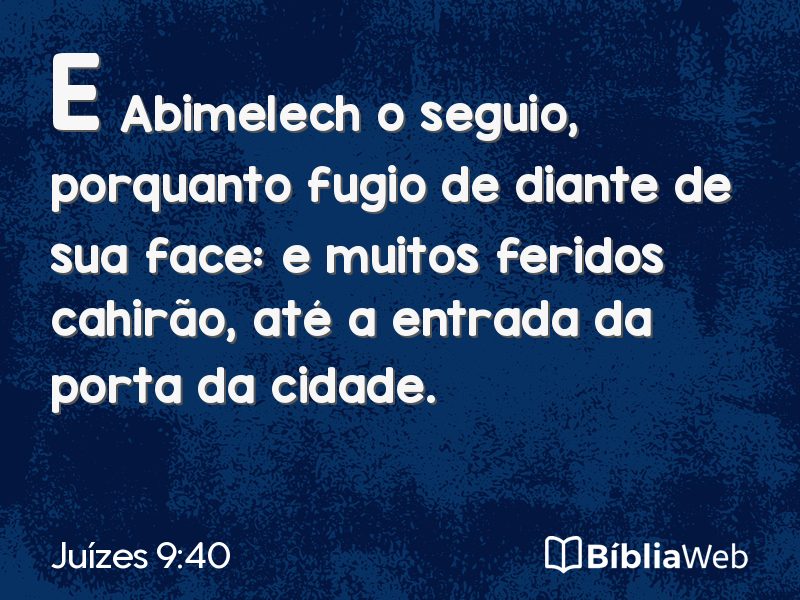 Juízes 9:40 em imagem para compartilhar