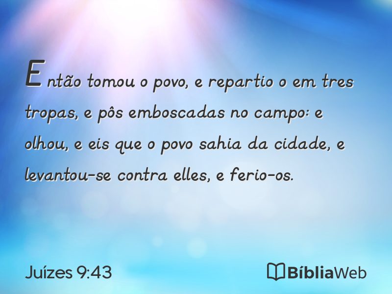 Juízes 9:43 em imagem para compartilhar