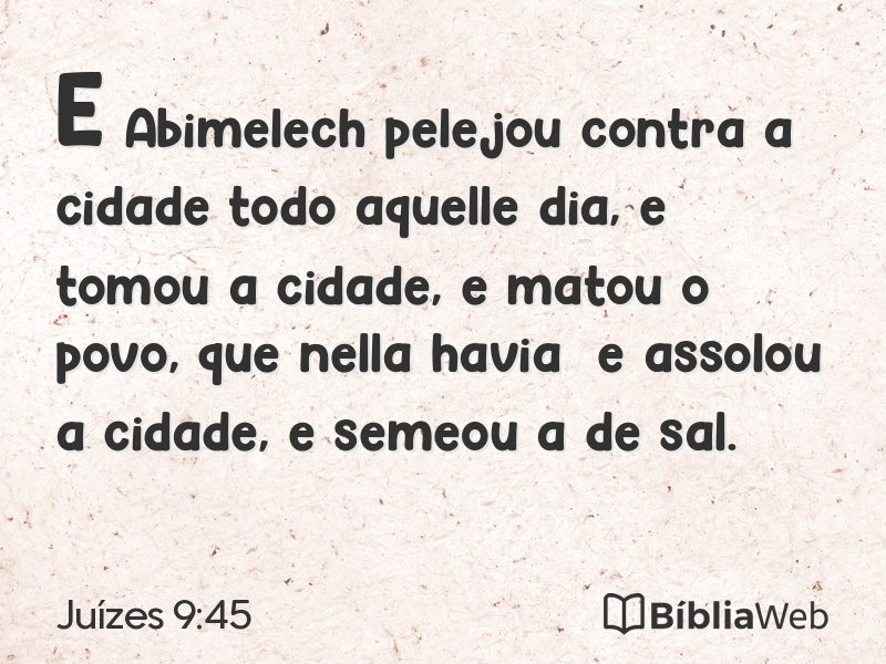 Juízes 9:45 em imagem para compartilhar