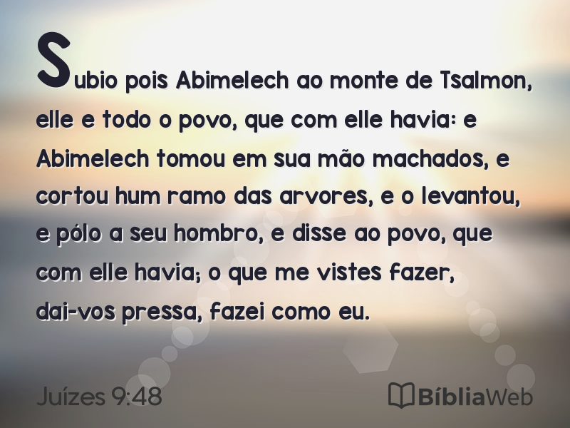 Juízes 9:48 em imagem para compartilhar