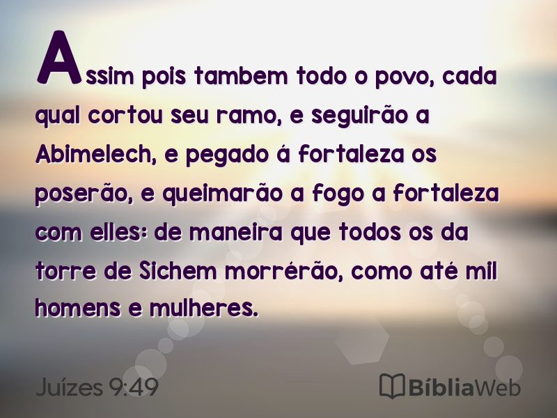 Juízes 9:49 em imagem para compartilhar