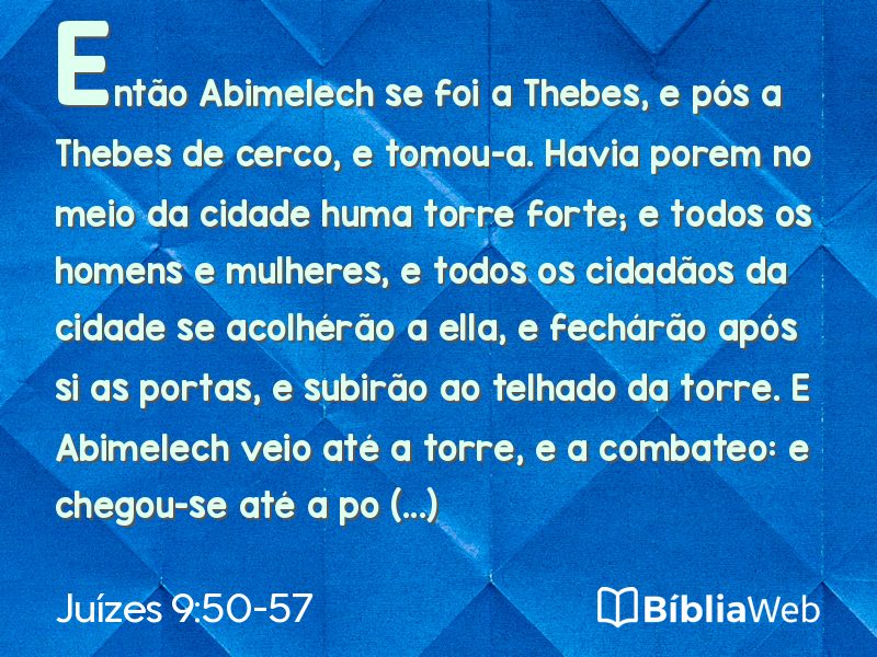 Juízes 9:50-57 em imagem para compartilhar