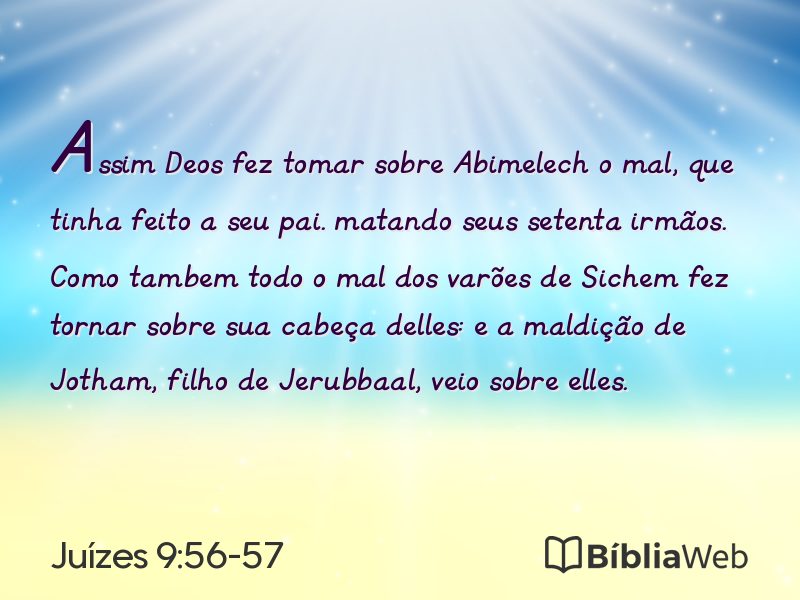 Juízes 9:56-57 em imagem para compartilhar
