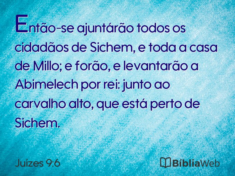 Juízes 9:6 em imagem para compartilhar