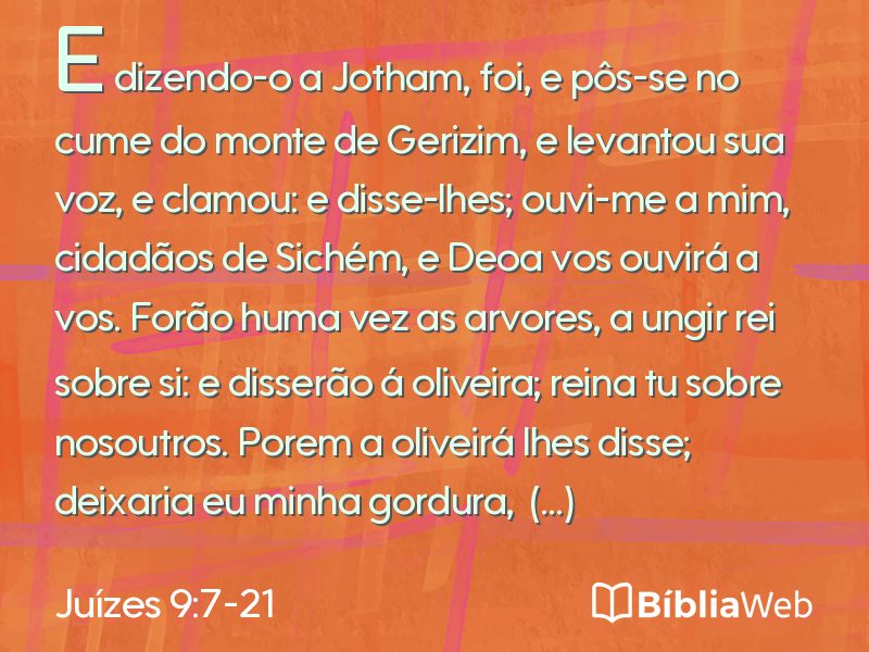 Juízes 9:7-21 em imagem para compartilhar