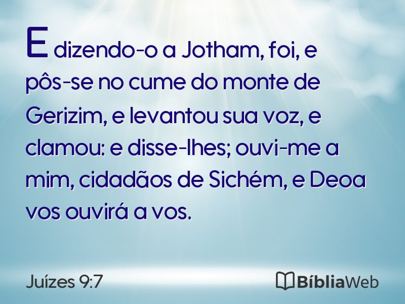 Juízes 9:7 em imagem para compartilhar
