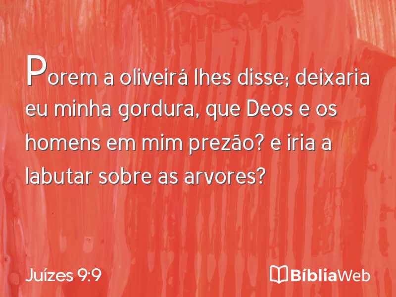 Juízes 9:9 em imagem para compartilhar