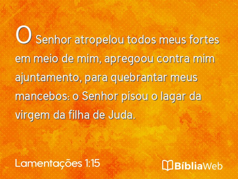 Lamentações 1:15 em imagem para compartilhar