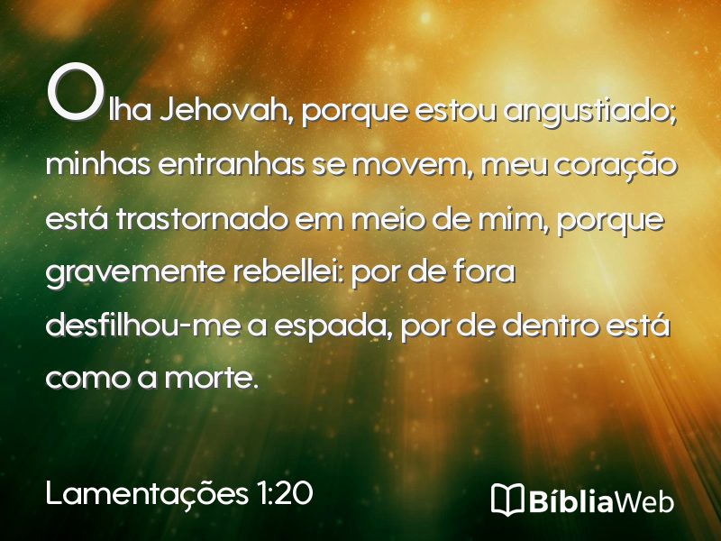 Lamentações 1:20 em imagem para compartilhar