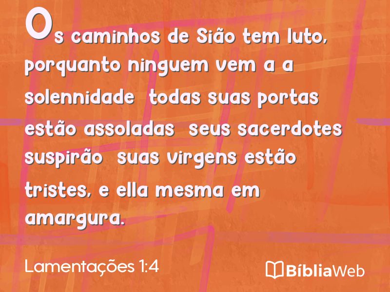 Lamentações 1:4 em imagem para compartilhar