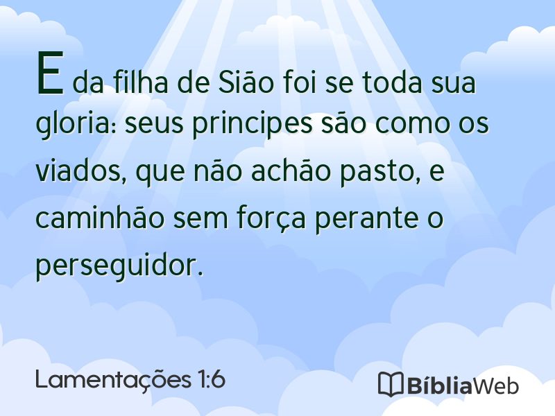 Lamentações 1:6 em imagem para compartilhar