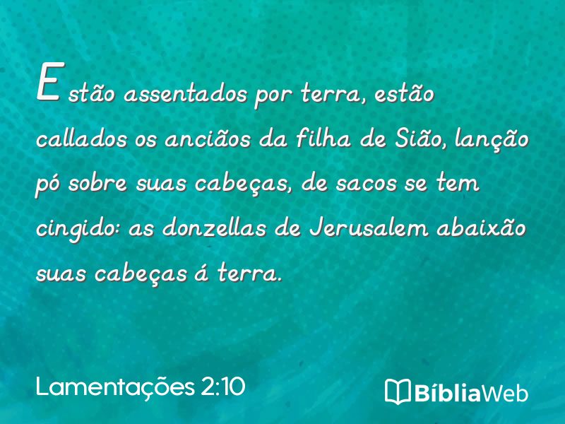 Lamentações 2:10 em imagem para compartilhar