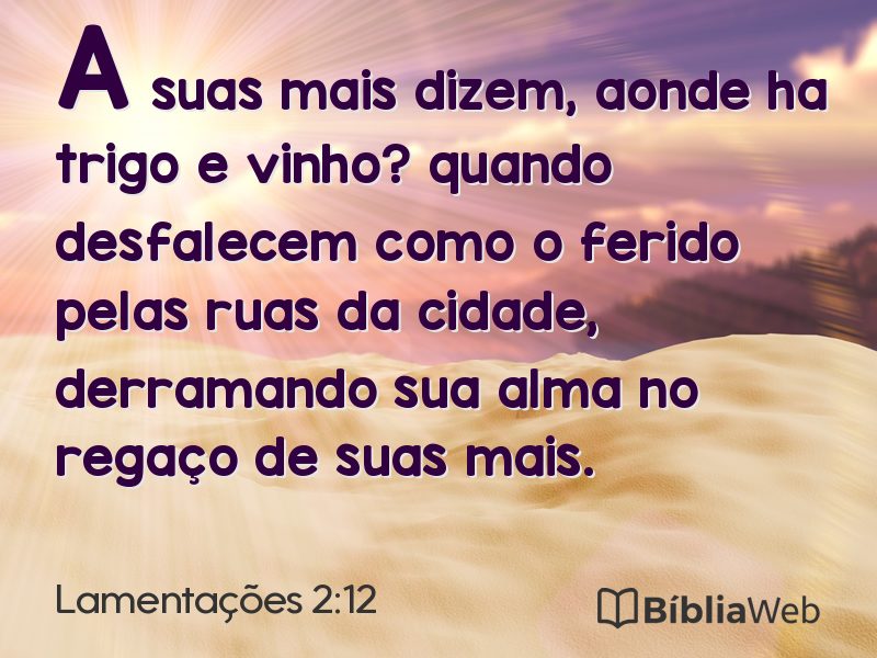 Lamentações 2:12 em imagem para compartilhar