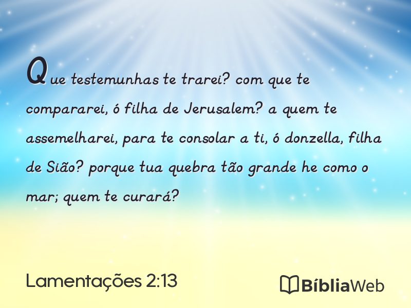 Lamentações 2:13 em imagem para compartilhar