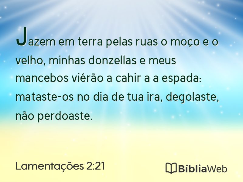 Lamentações 2:21 em imagem para compartilhar