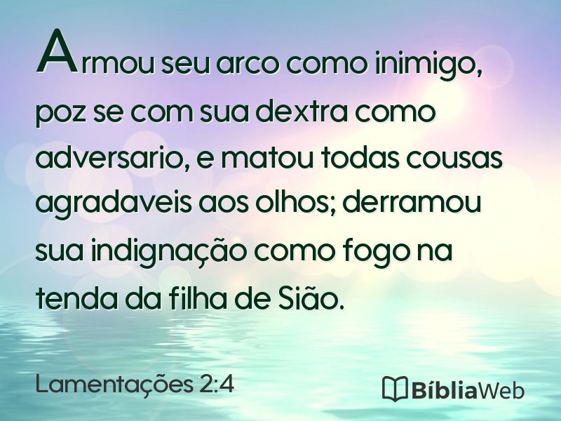 Lamentações 2:4 em imagem para compartilhar