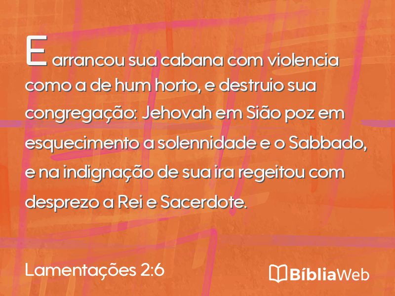 Lamentações 2:6 em imagem para compartilhar